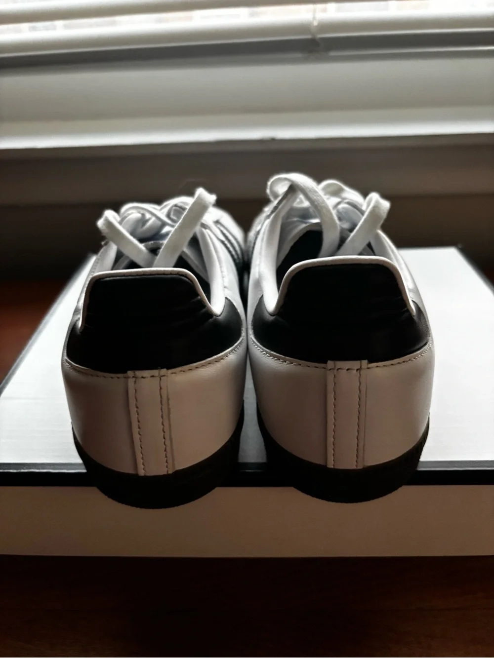 Adidas Samba Sneakers — White, Black, Men’s Size 8